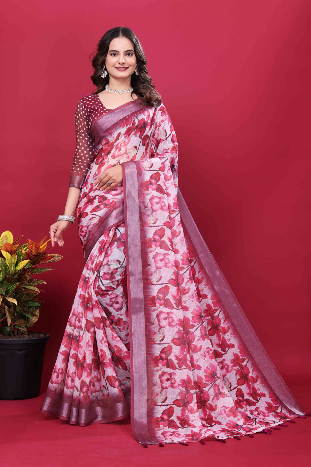Venkatagiri Cotton Saree with Zari | Andhra Handloom Ethnic