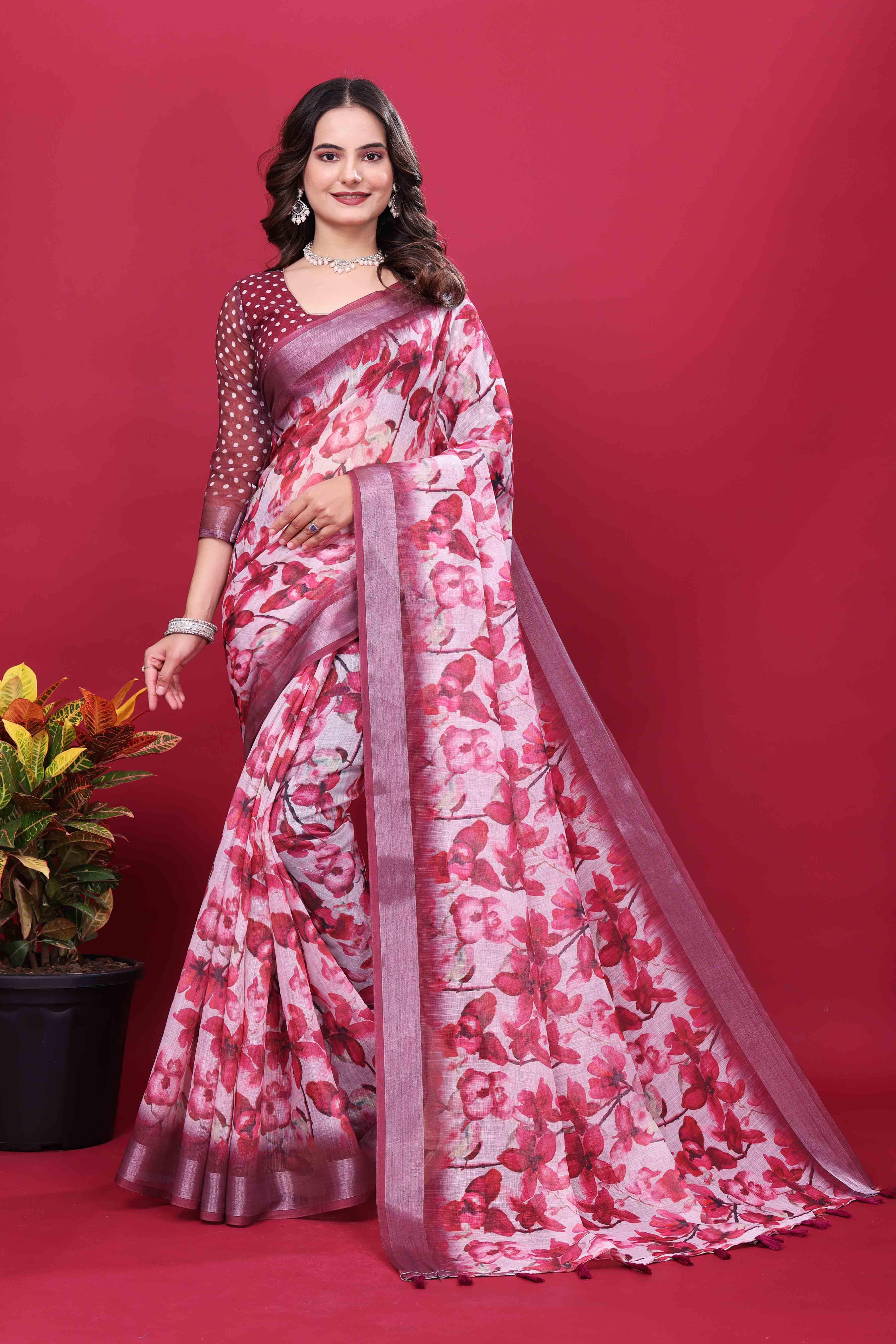 Venkatagiri Cotton Saree with Zari | Andhra Handloom Ethnic