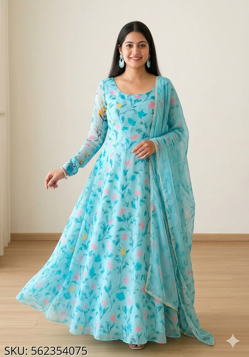 Embroidery Work Kurti with Pant | Festive Occasion Ethnic Wear