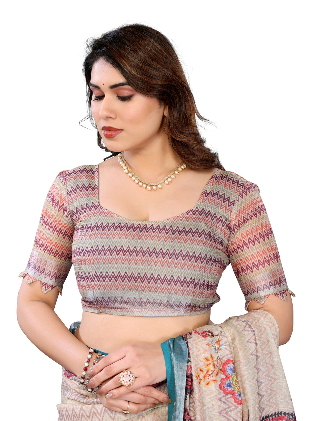 Georgette Saree with Embroidered Border | Party & Function Wear