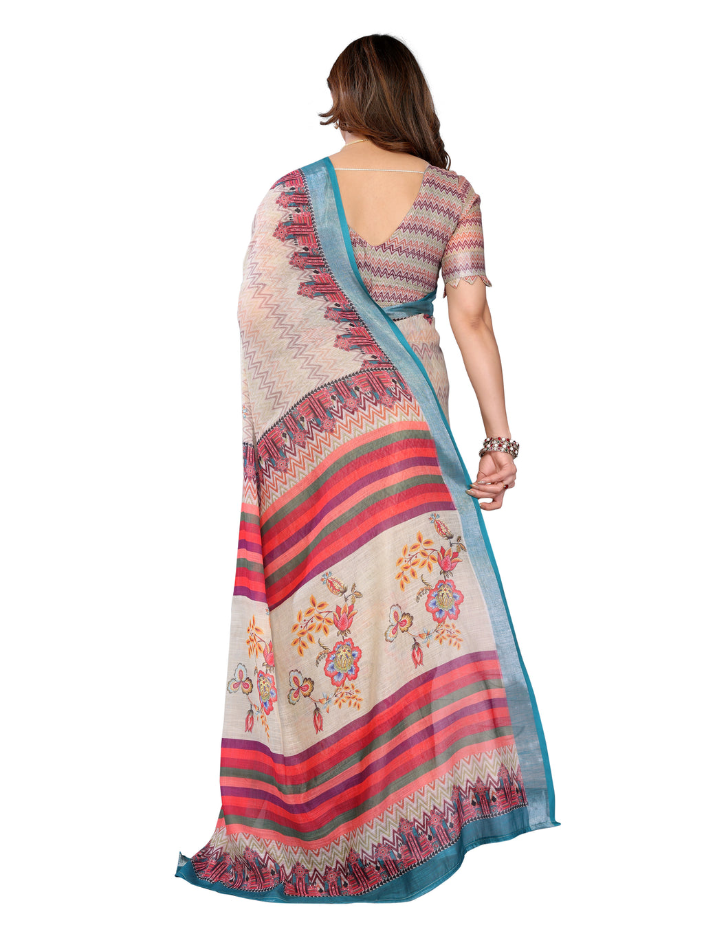 Georgette Saree with Embroidered Border | Party & Function Wear
