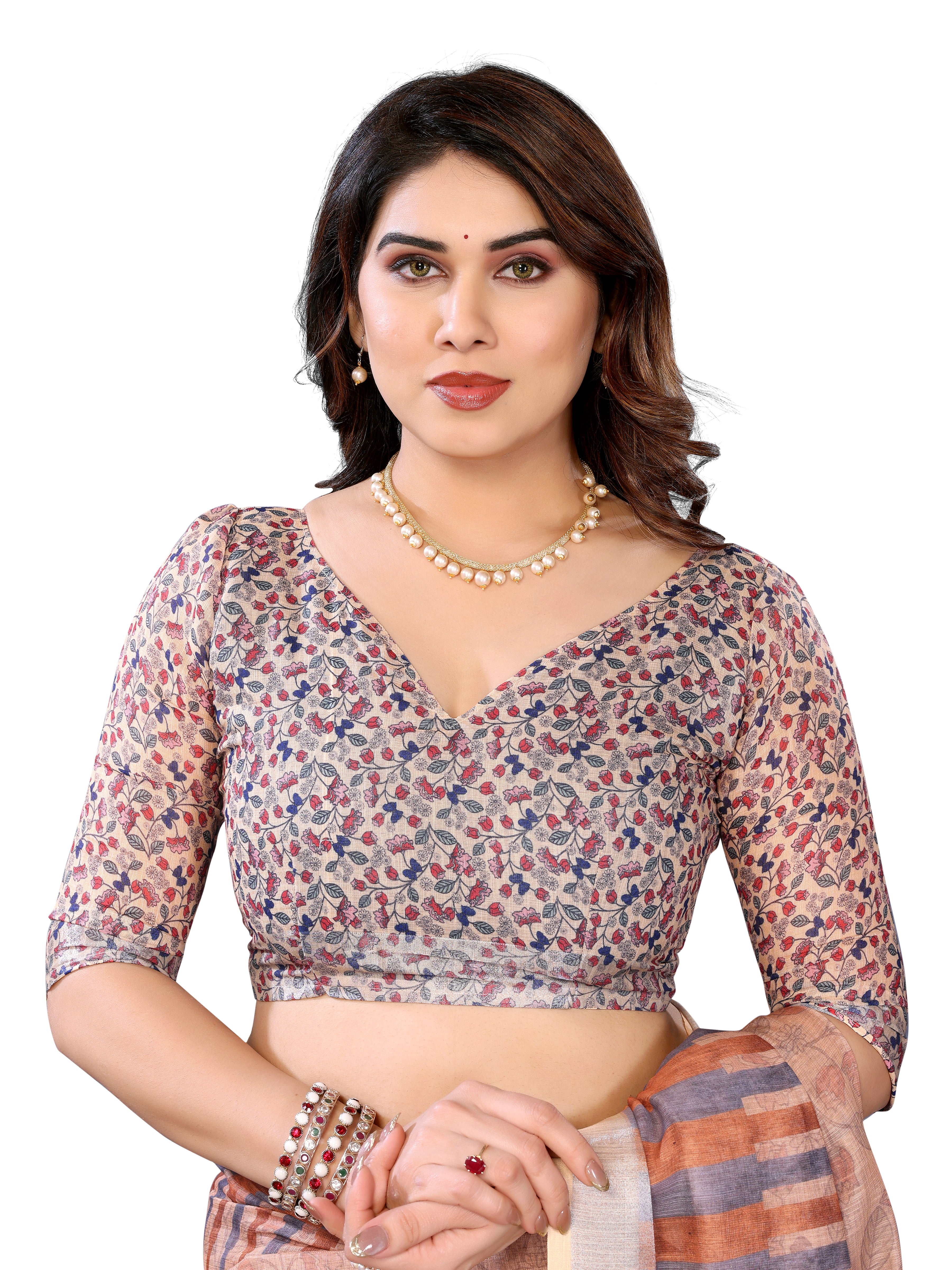 Chanderi Silk Saree with Block Print | Festive Occasion Wear
