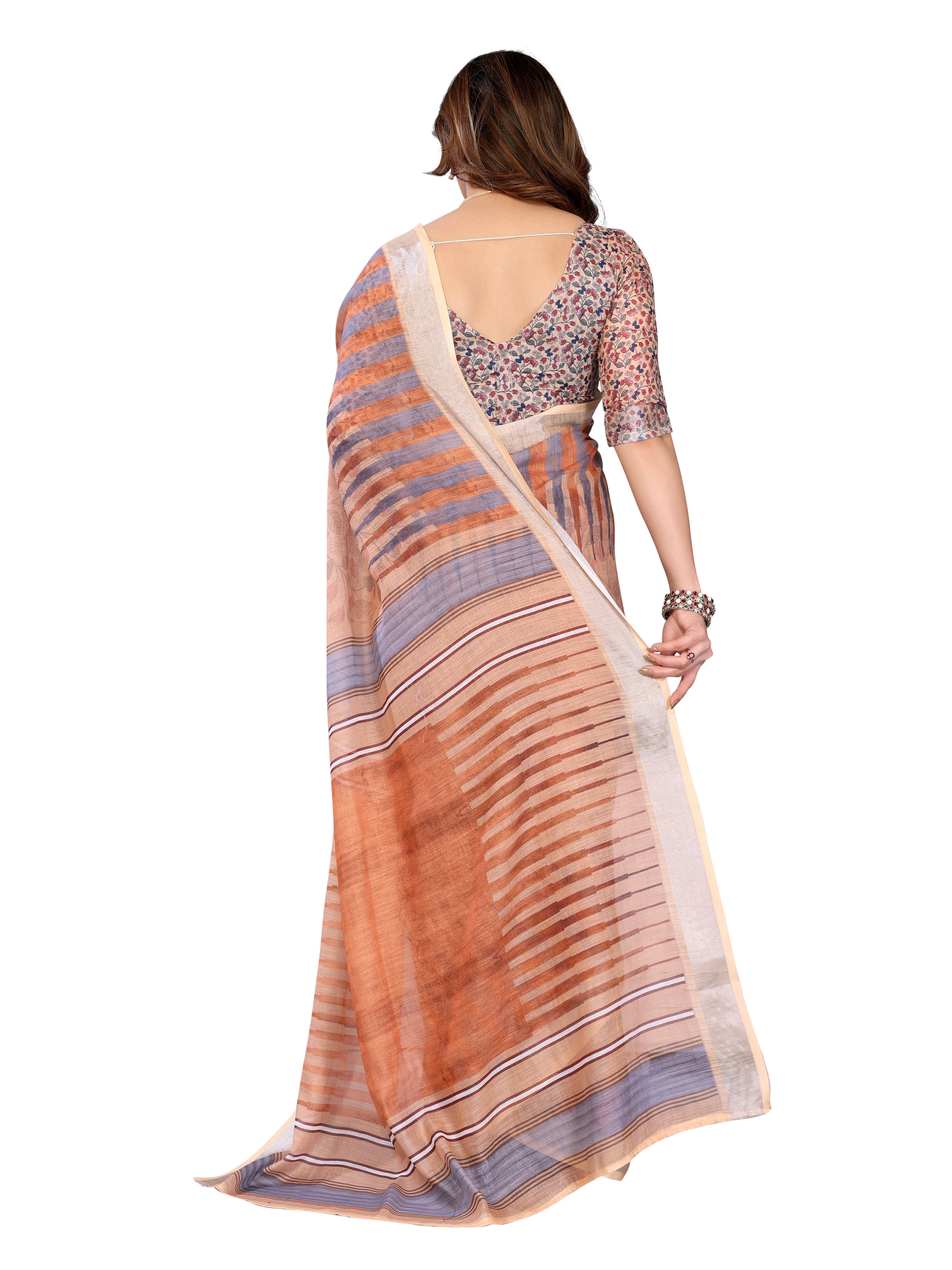 Chanderi Silk Saree with Block Print | Festive Occasion Wear