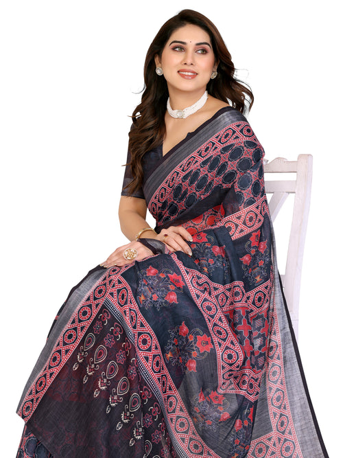 Bandhani Saree with Zari Border | Gujarati Festive Tradition