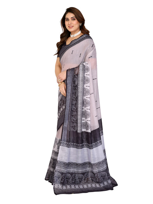 Bhagalpuri Silk Saree with Printed Design | Festive Ethnic