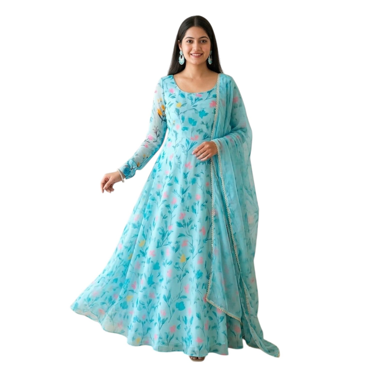 Embroidery Work Kurti with Pant | Festive Occasion Ethnic Wear