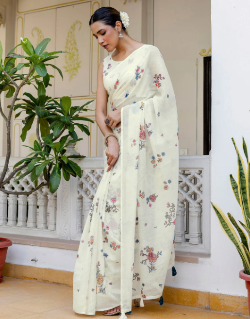 Muga Silk Saree with Mekhela Style | Assamese Traditional