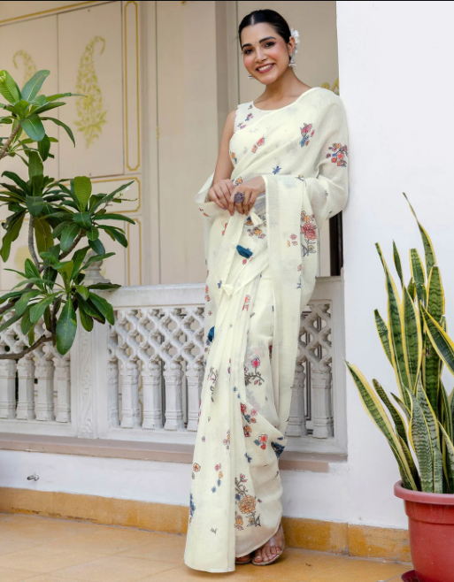 Muga Silk Saree with Mekhela Style | Assamese Traditional