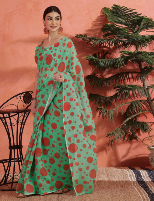 Narayanpet Saree with Woven Check | Telangana Handloom Art