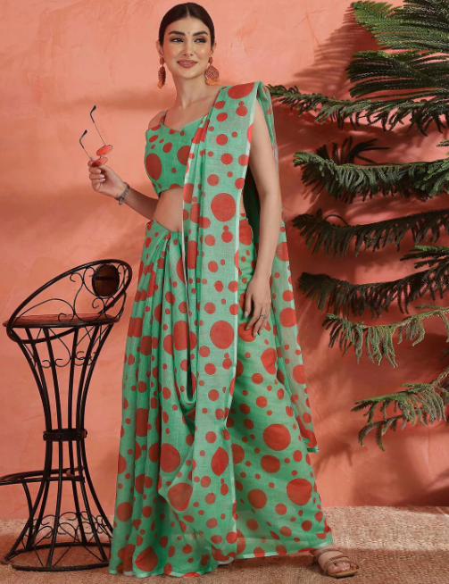 Narayanpet Saree with Woven Check | Telangana Handloom Art