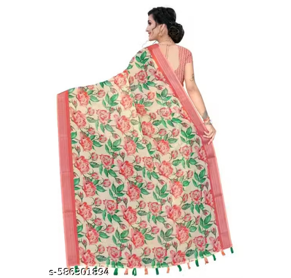 Kota Doria Saree with Block Print | Lightweight Summer Wear