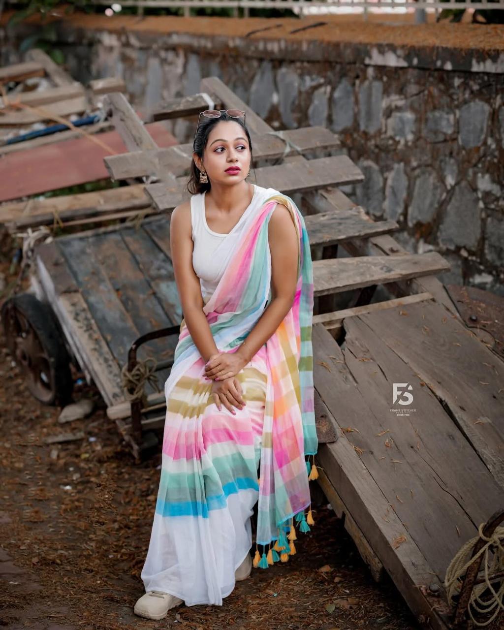 Tant Cotton Saree with Jamdani Work | Bengal Handloom Art