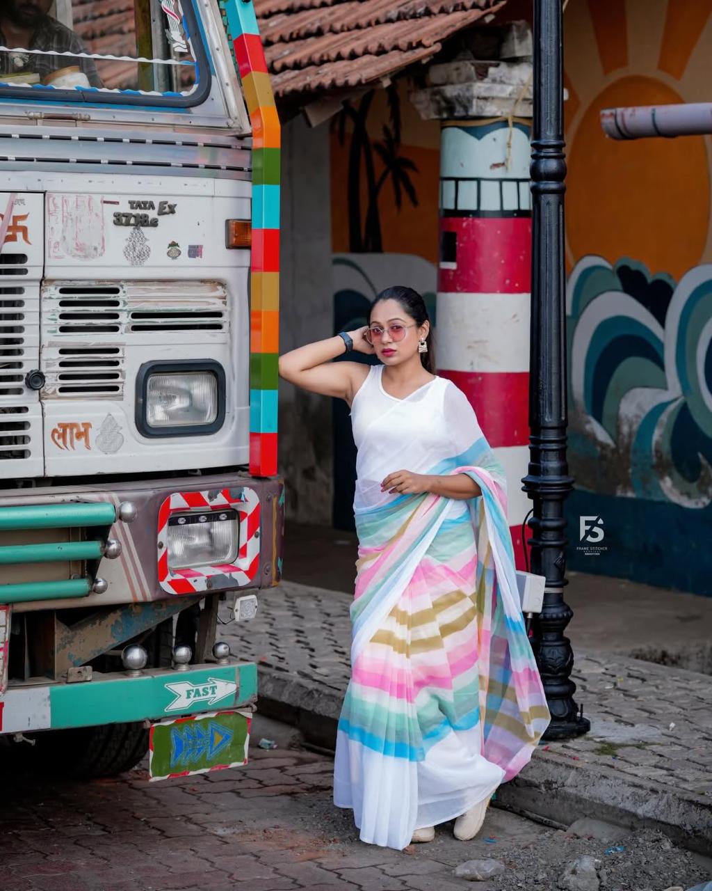 Tant Cotton Saree with Jamdani Work | Bengal Handloom Art