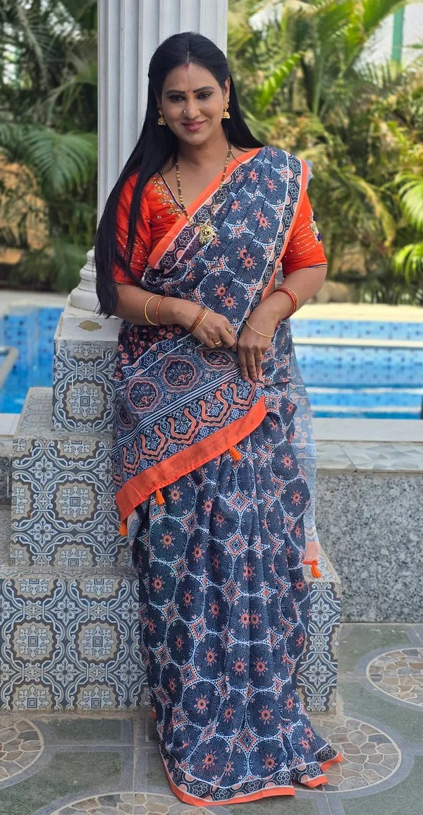 Printed Georgette Saree | Trendy Modern Ethnic Party Wear