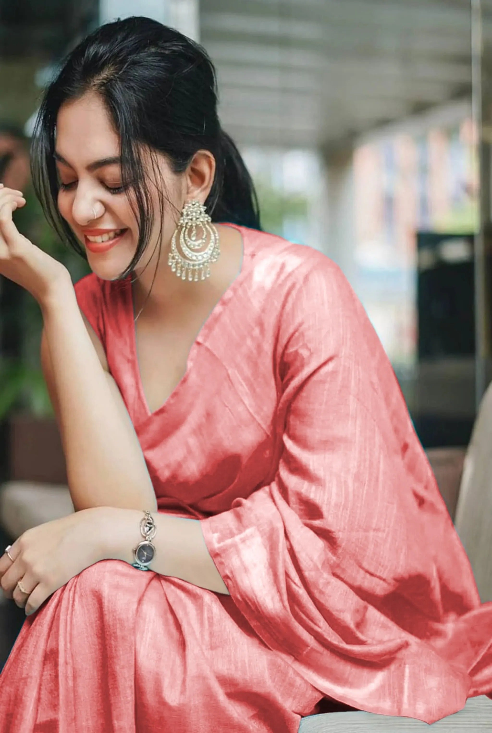 Arani Silk Saree with Contrast Pallu | South Indian Heritage