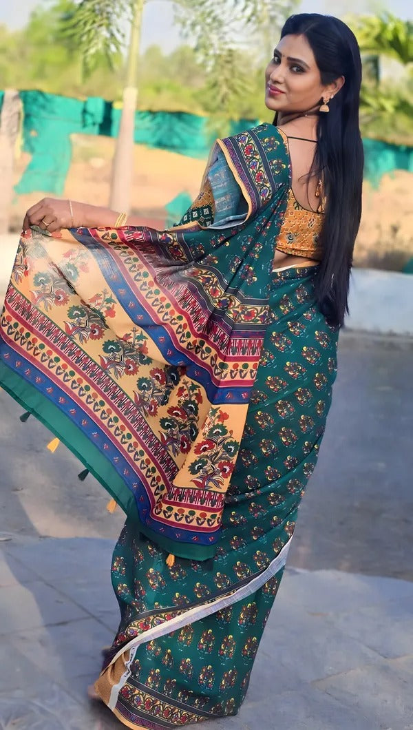 Pure Silk Saree with Zari Border | Wedding & Festive Wear
