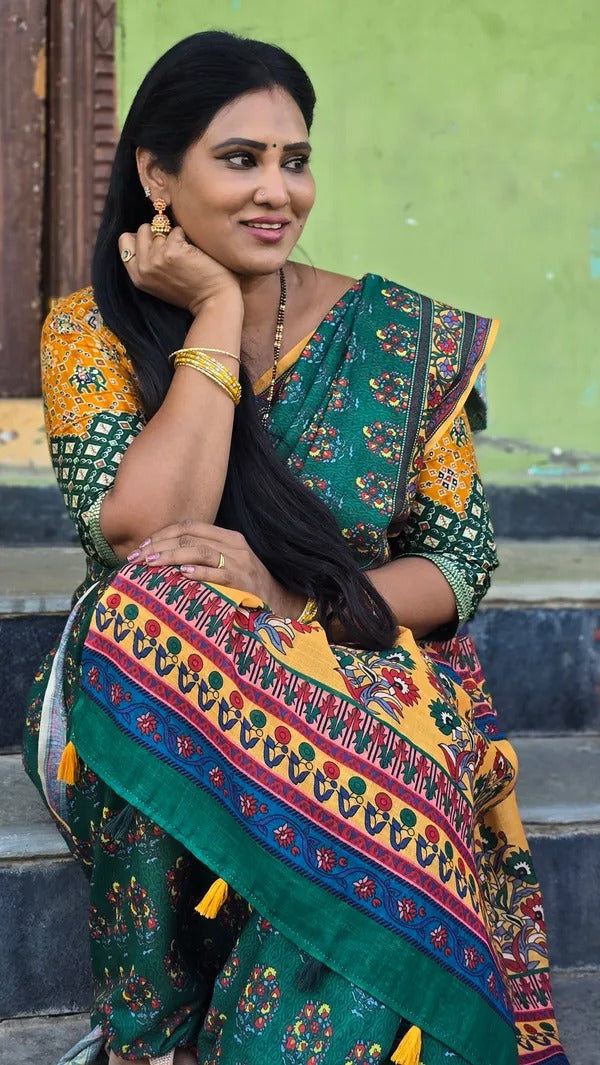 Pure Silk Saree with Zari Border | Wedding & Festive Wear