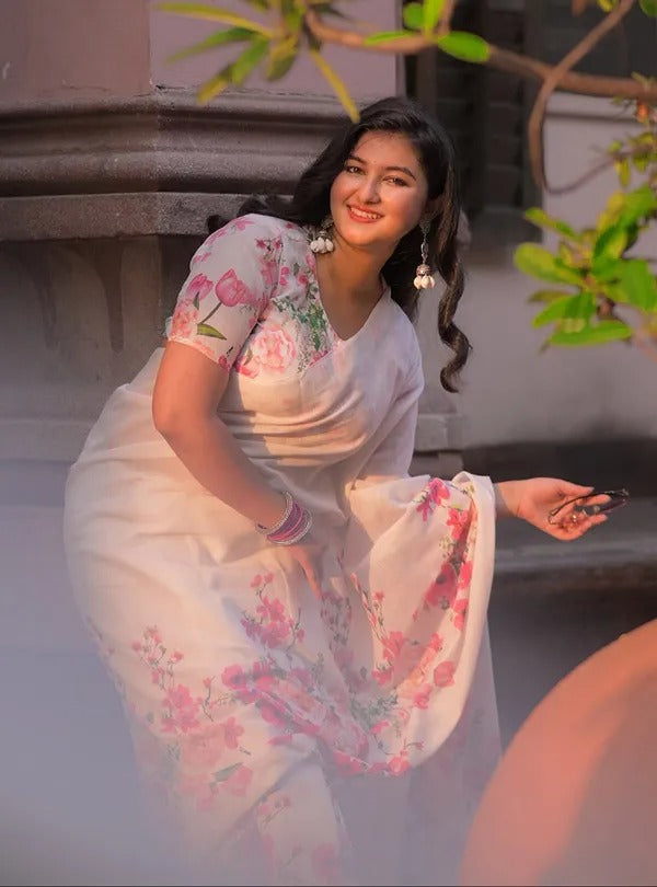 Brocade Silk Saree with Mughal Motif | Royal Wedding Wear