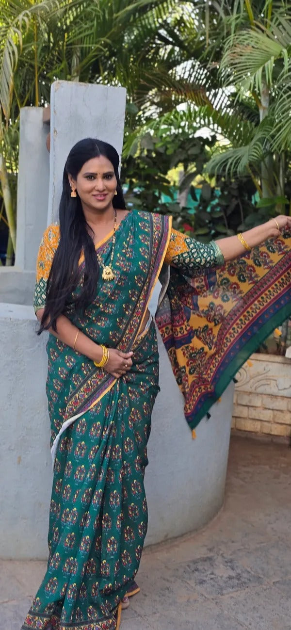 Pure Silk Saree with Zari Border | Wedding & Festive Wear