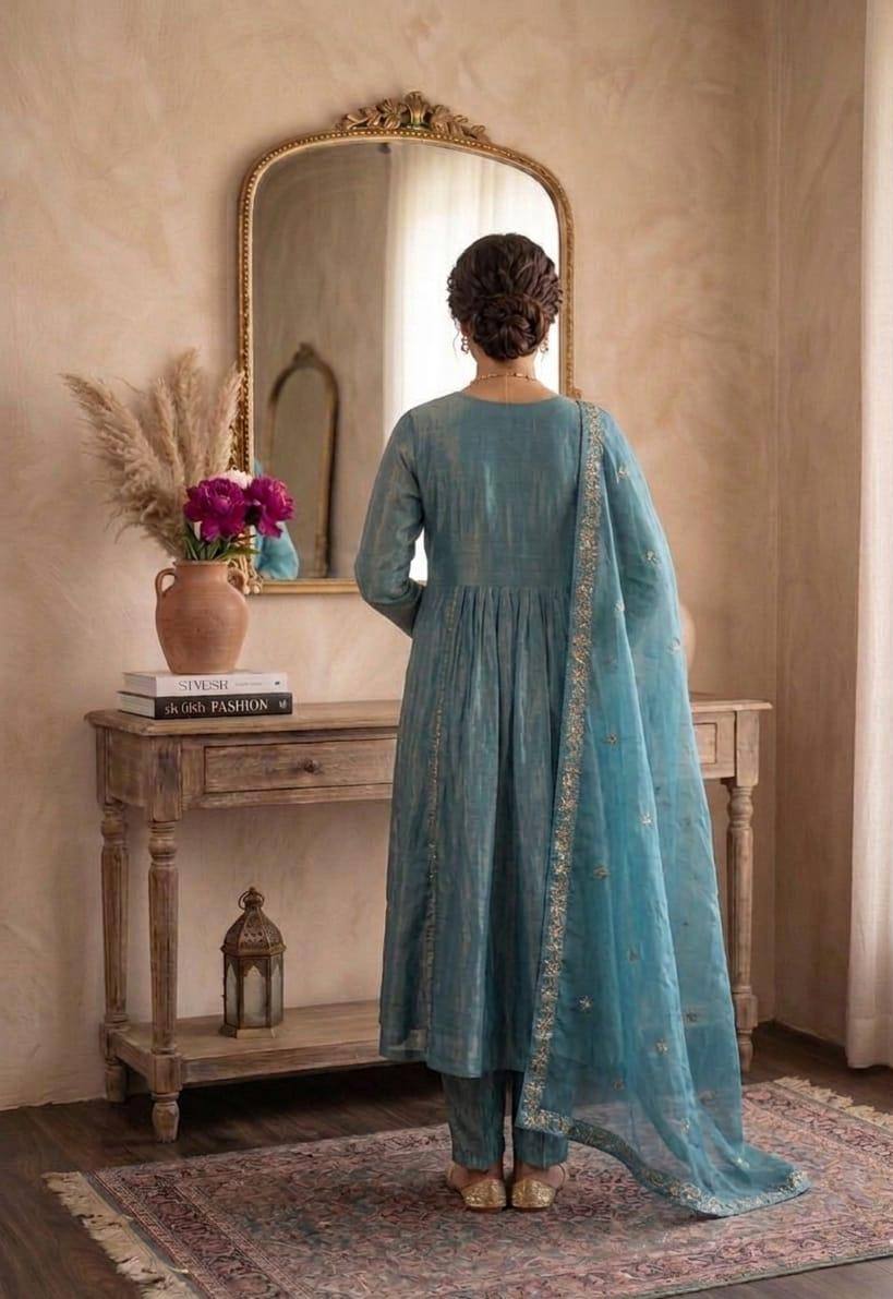Angrakha Style Kurti with Pant | Royal Ethnic Occasion Wear