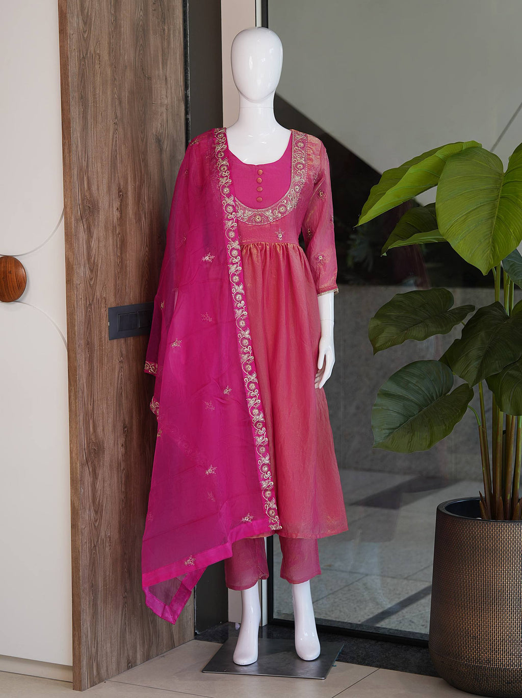 Embroidered Straight Kurti with Pant | Traditional Women Wear