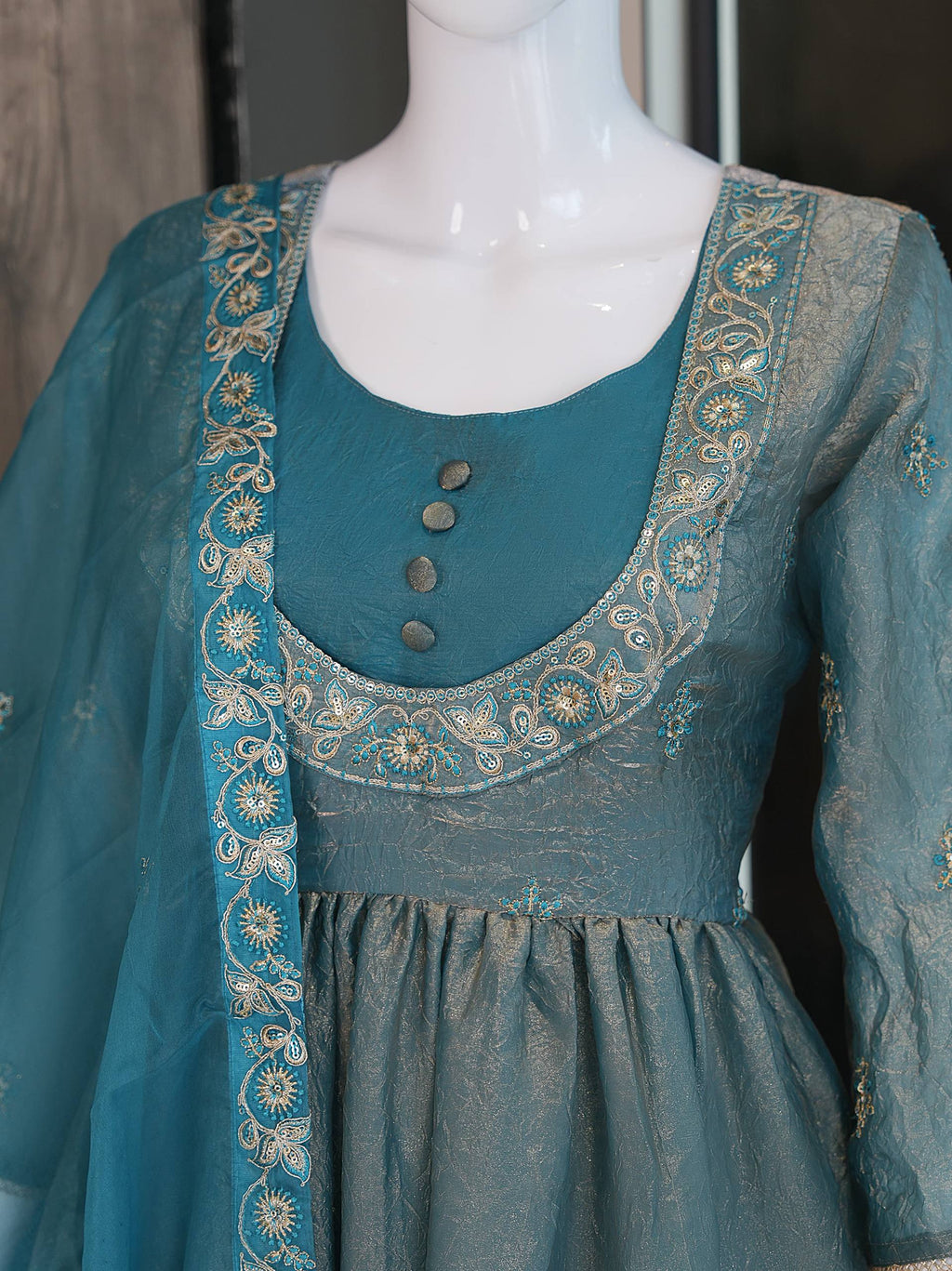 Angrakha Style Kurti with Pant | Royal Ethnic Occasion Wear