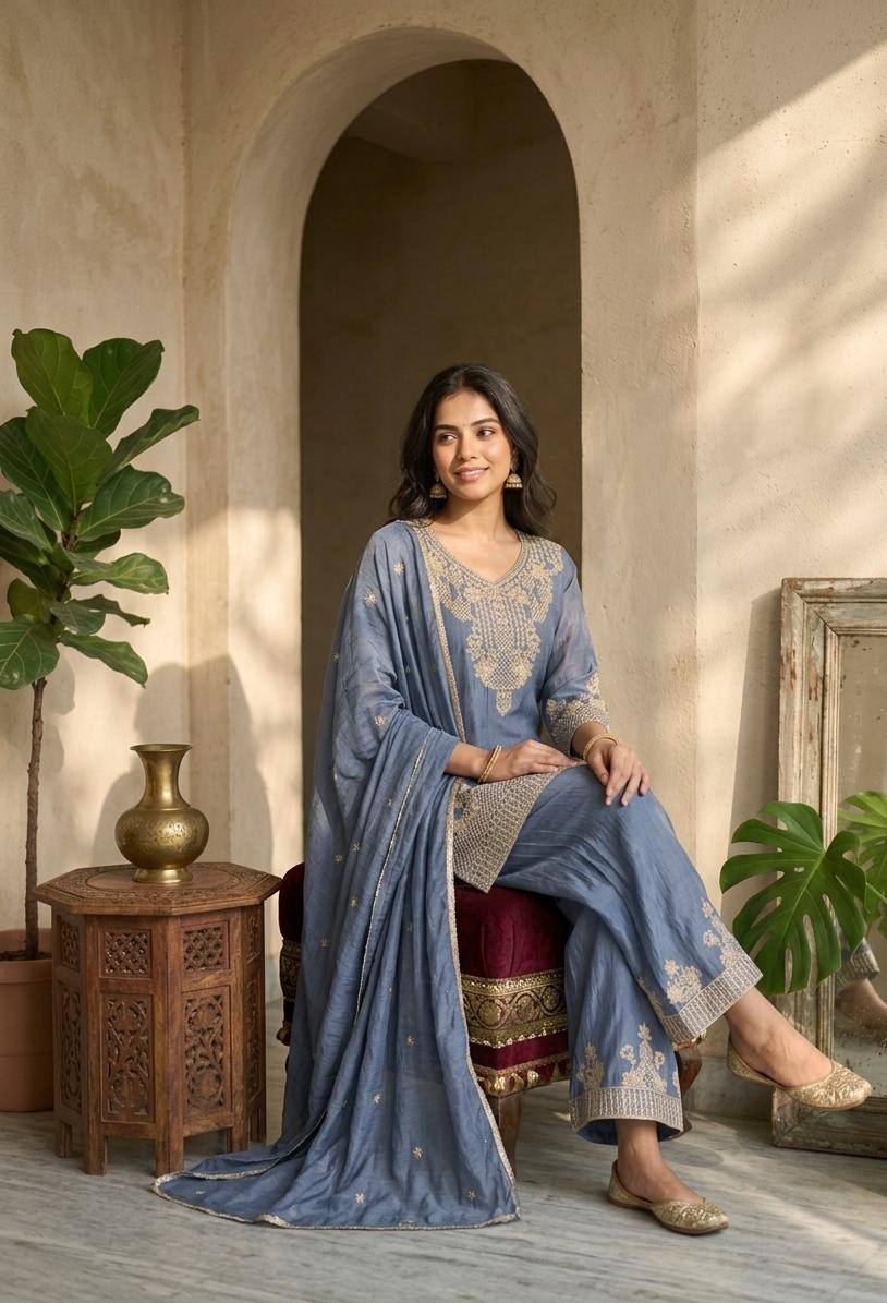 Sequence Kurti Pant Set | Glamorous Party & Evening Wear