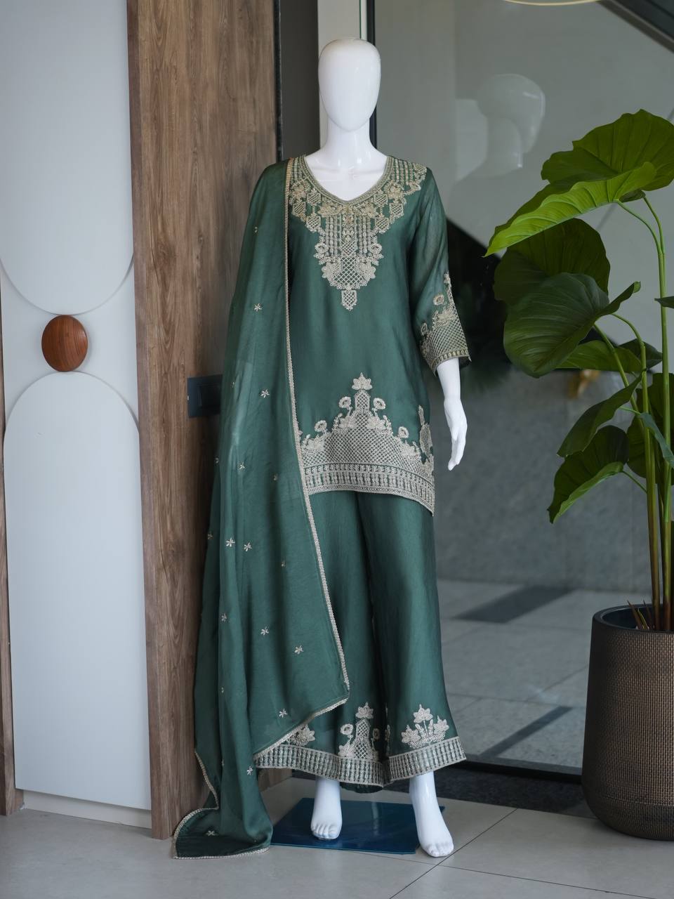 Kantha Stitch Kurti with Pant | Bengali Handcrafted Ethnic