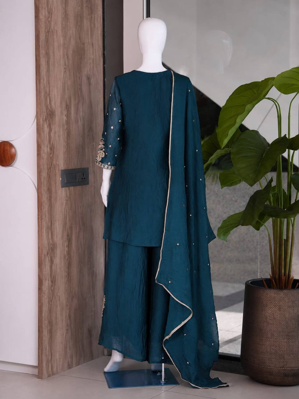 Chanderi Kurti Pant Set | Premium Festive & Occasion Wear