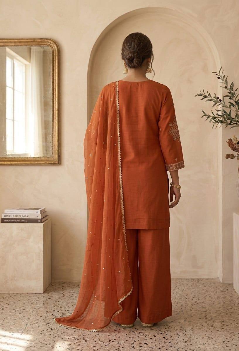 Embroidery Work Kurti with Pant | Festive Occasion Ethnic Wear