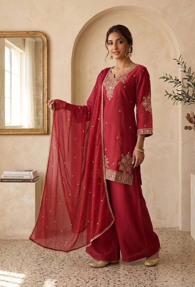 Solid Color Kurti Pant Set | Minimalist Elegant Daily Wear