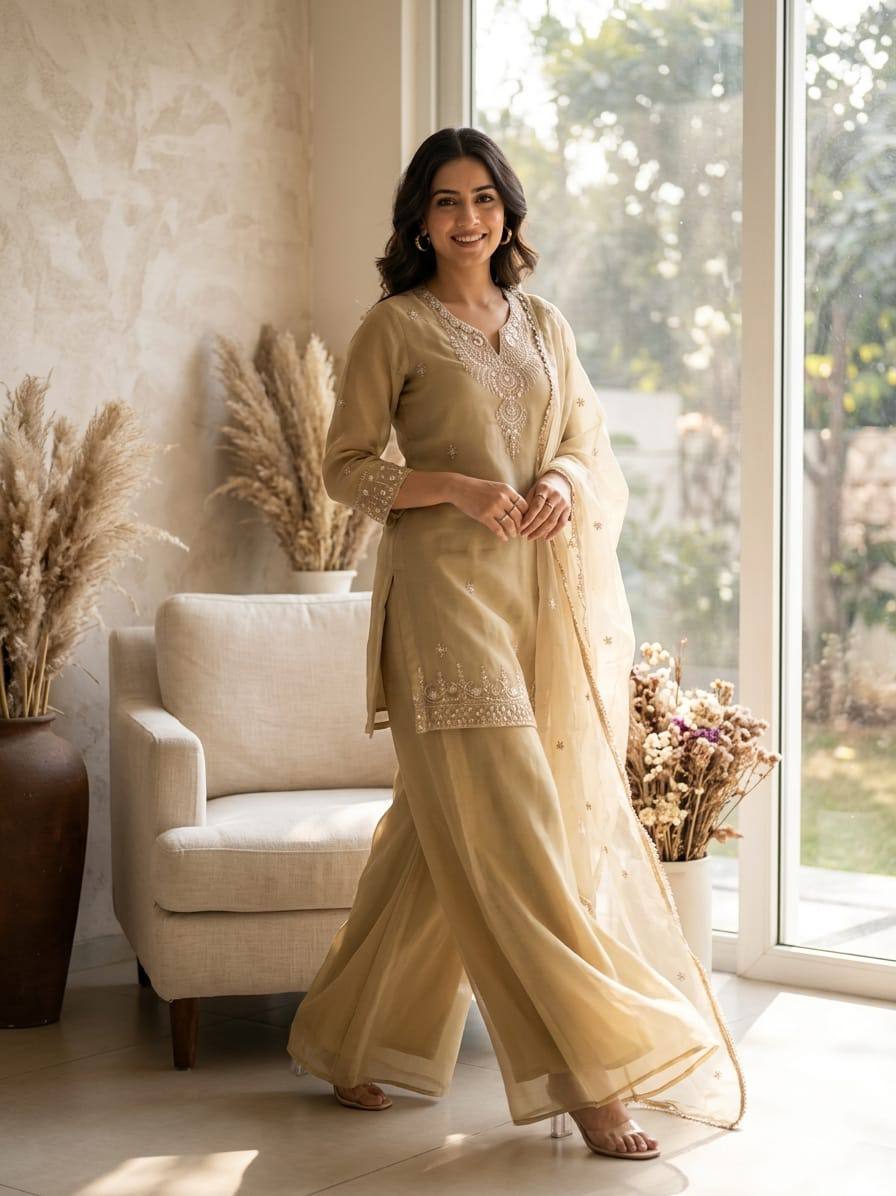 Block Print Kurti Pant Set | Handcrafted Traditional Wear