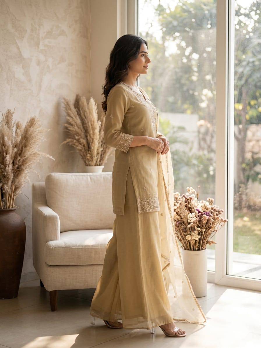 Block Print Kurti Pant Set | Handcrafted Traditional Wear