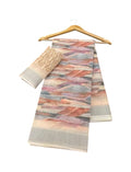 Linen Saree with Contrast Border | Casual & Office Wear
