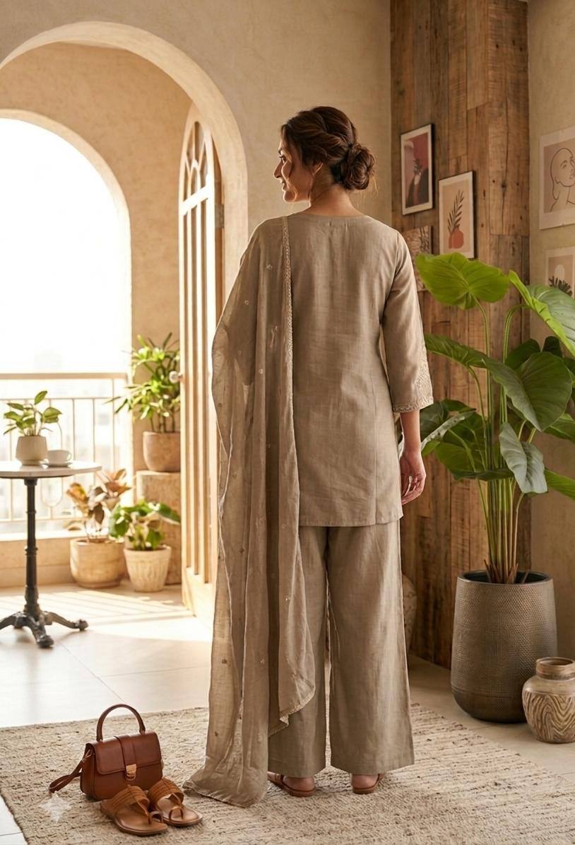 Designer Kurti with Palazzo | Trendy Indo-Western Fusion Wear