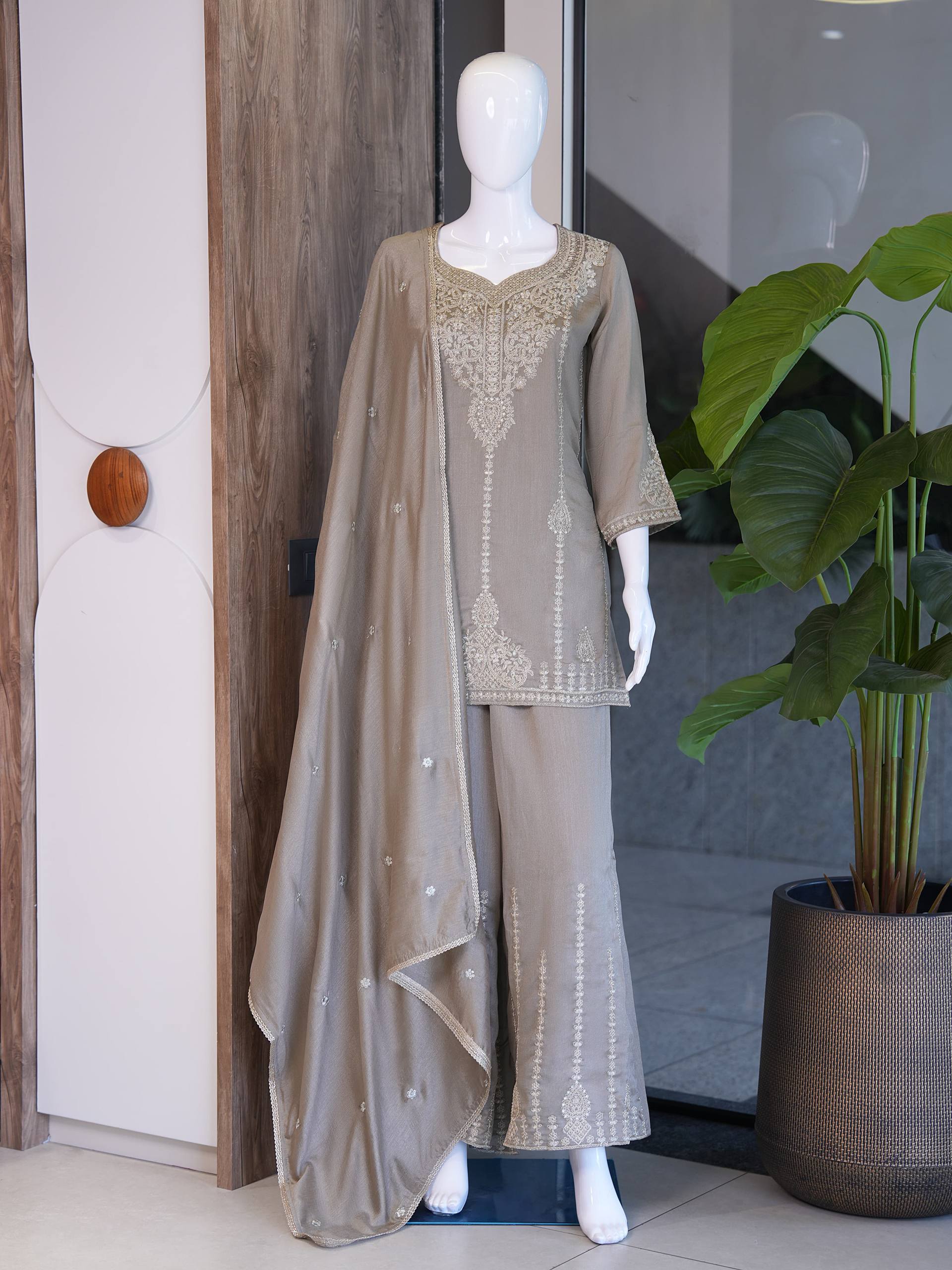 Designer Kurti with Palazzo | Trendy Indo-Western Fusion Wear