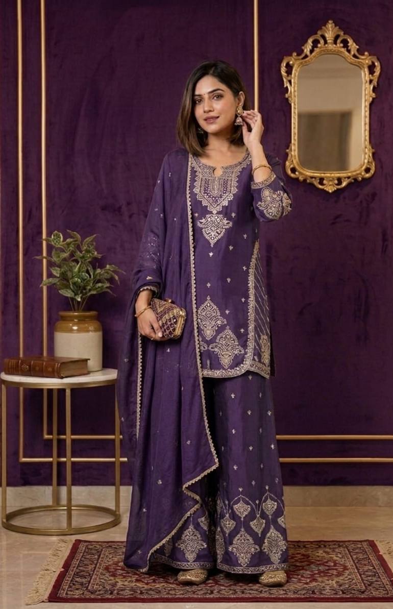 Chikankari Kurti Pant Set | Lucknowi Traditional Ethnic Wear