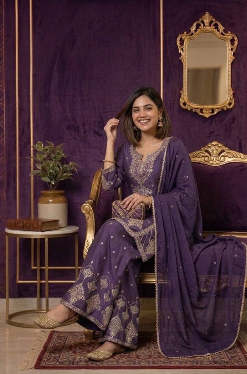 Chikankari Kurti Pant Set | Lucknowi Traditional Ethnic Wear