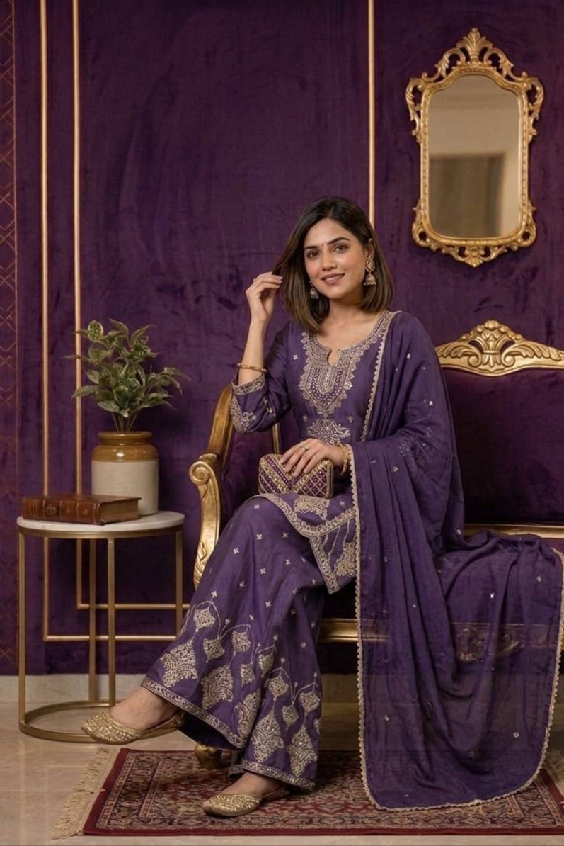 Chikankari Kurti Pant Set | Lucknowi Traditional Ethnic Wear