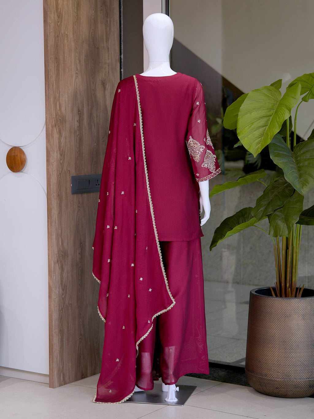 Georgette Kurti with Pant | Graceful Party & Function Wear