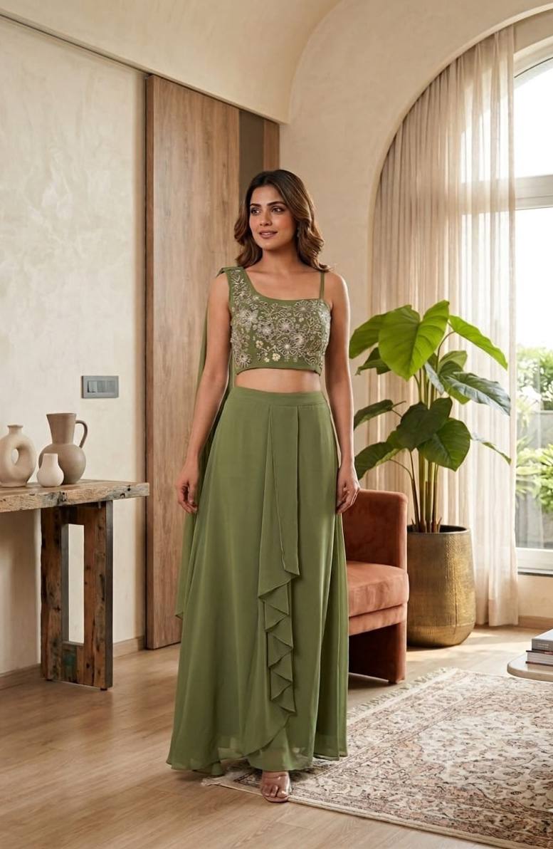 Cotton Anarkali Kurti Pant Set | Festive & Party Ethnic Wear