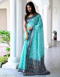 Chanderi Silk Saree with Block Print | Festive Occasion Wear