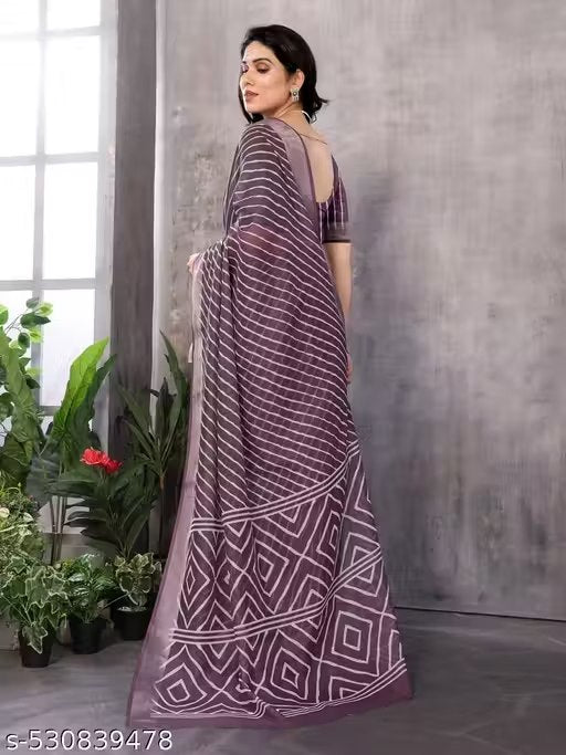 Soft Silk Saree with Floral Print | Festive & Wedding Wear