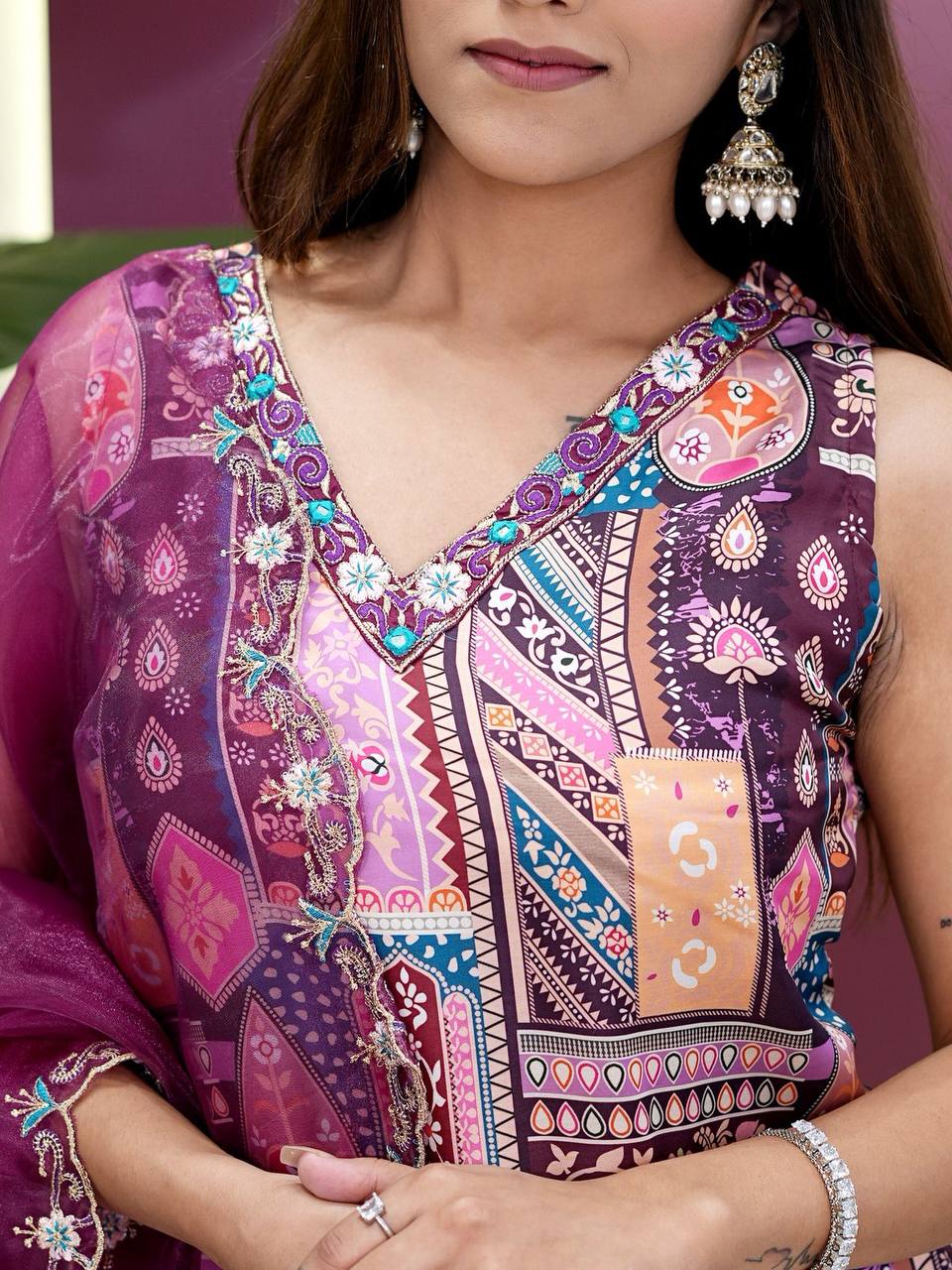 Block Print Kurti Pant Set | Handcrafted Traditional Wear