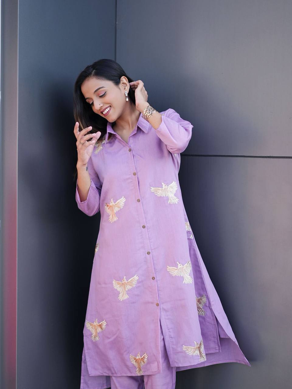 Cotton Anarkali Kurti Pant Set | Festive & Party Ethnic Wear