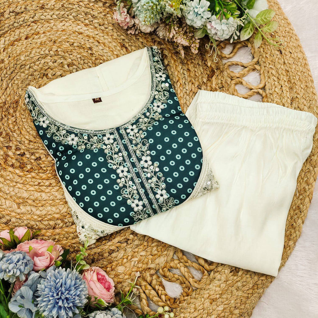 Solid Color Kurti Pant Set | Minimalist Elegant Daily Wear