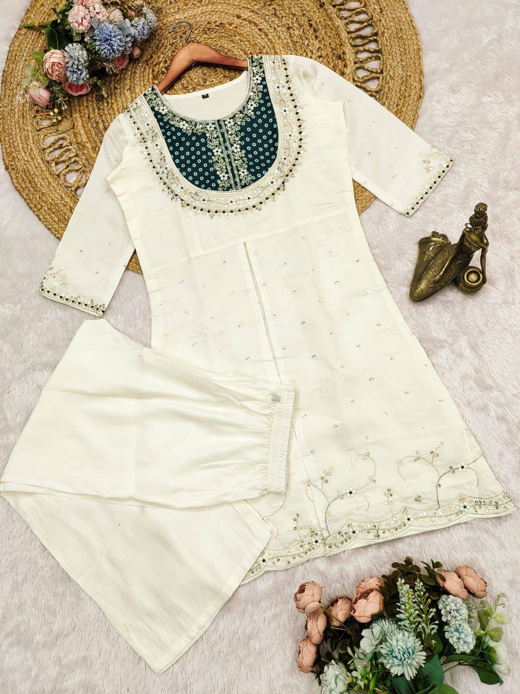 Solid Color Kurti Pant Set | Minimalist Elegant Daily Wear