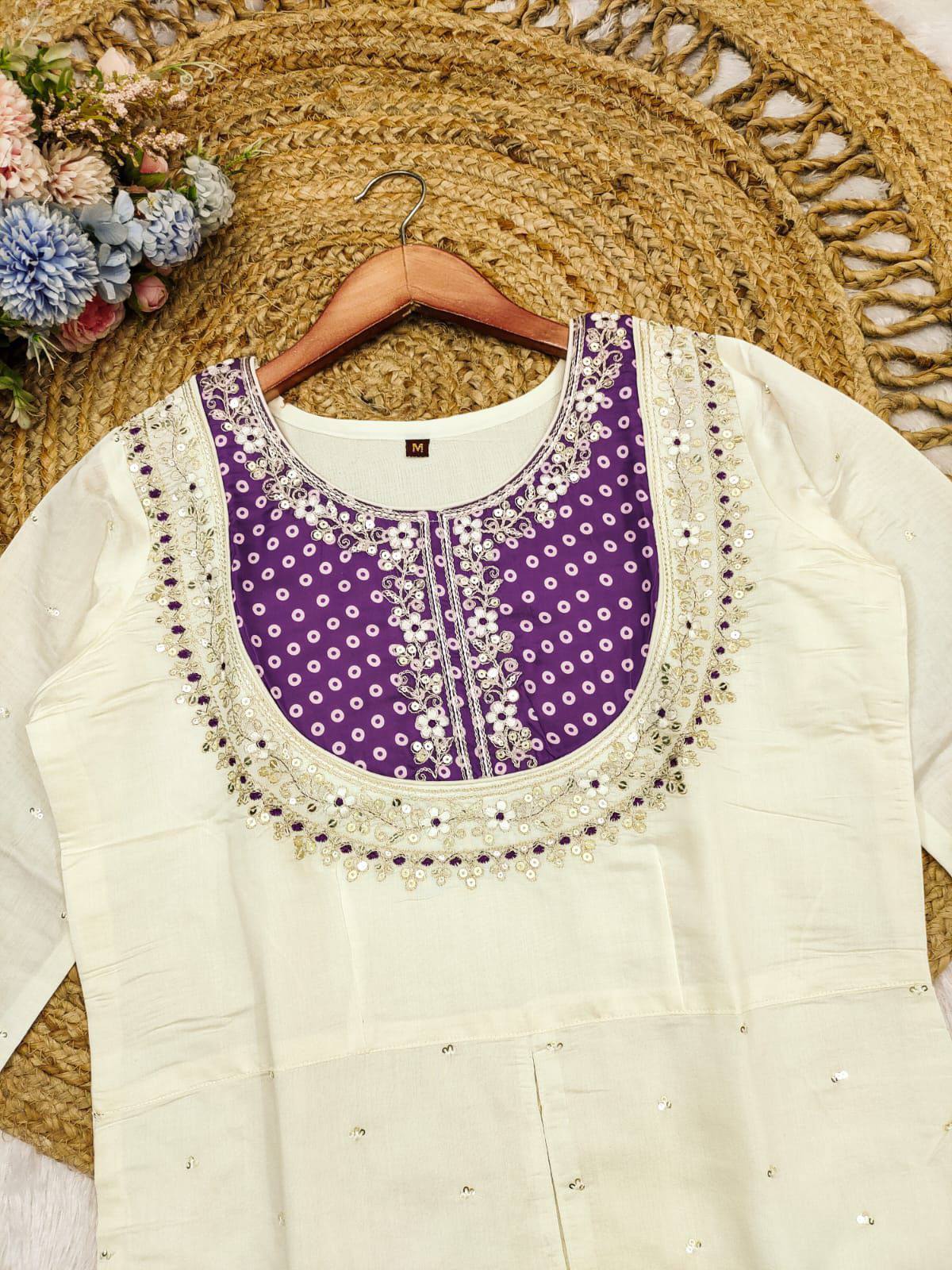 Georgette Kurti with Pant | Graceful Party & Function Wear