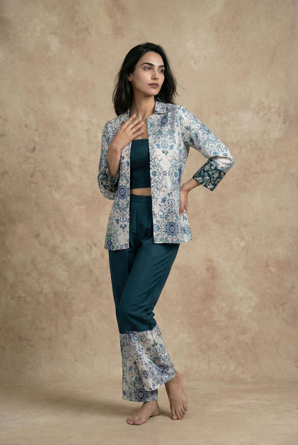 Block Print Kurti Pant Set | Handcrafted Traditional Wear