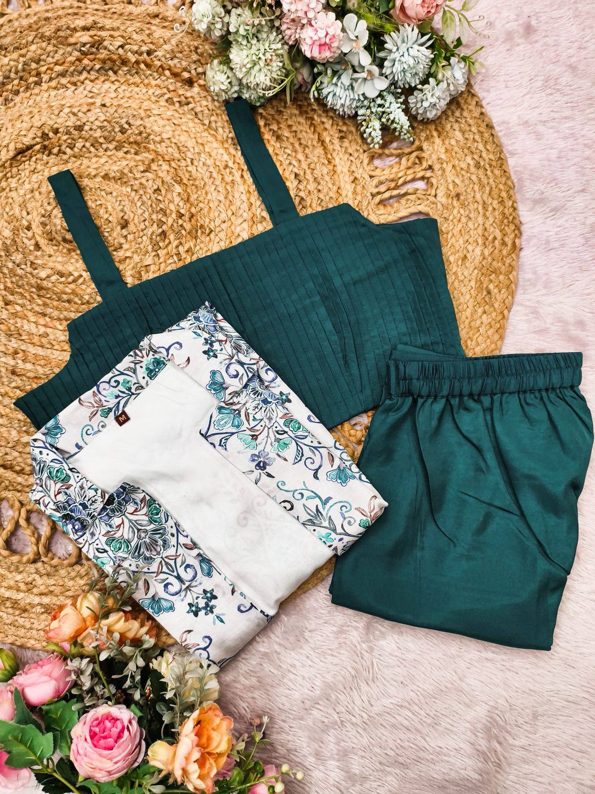 Block Print Kurti Pant Set | Handcrafted Traditional Wear